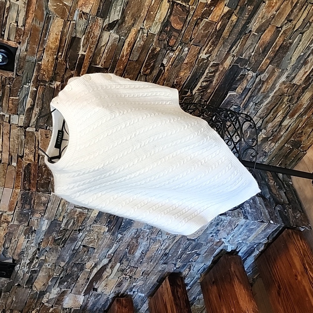 Ralph Lauren wool blend cape - IVORY